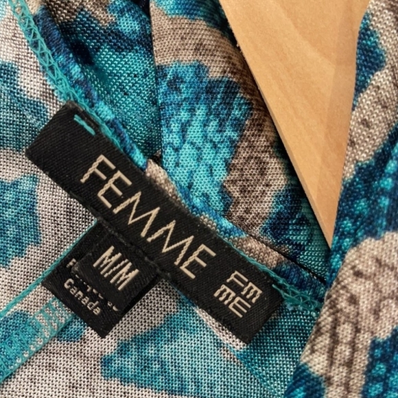 Turquoise snake print wrap dress - Picture 4 of 4